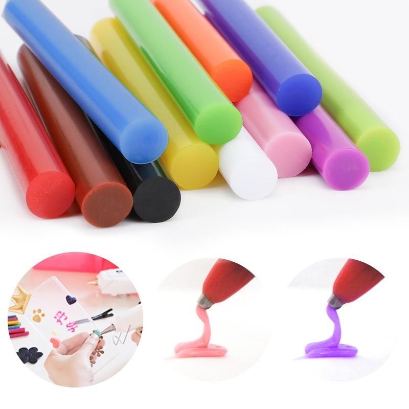 Enpoint Colored Hot Glue Sticks Full Size, Large Glue Sticks Bulk 36PCS, 0.43x4 for Paper/Plastic/Wood/Glass/Fabric/Metal, Car Repair Remover Crafting Tool Set - Image 4